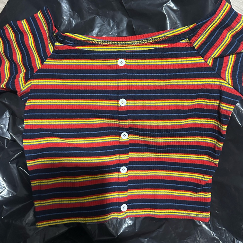 Women’s Striped Multicolor crop top